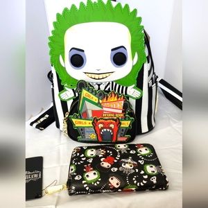 Loungefly Beetlejuice Dante's Backpack & Matching Wallet